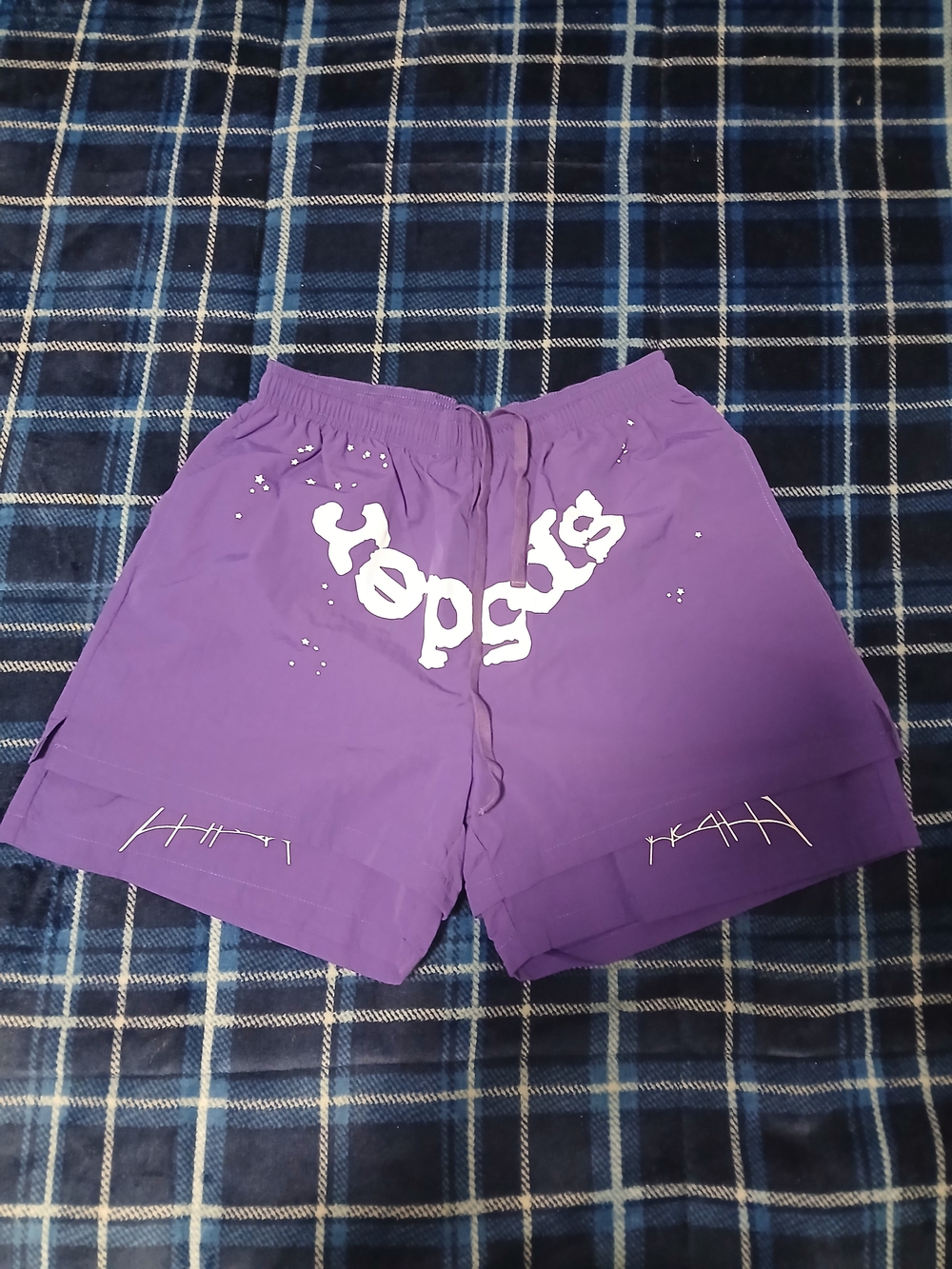SP5DER PURPLE SHORTS